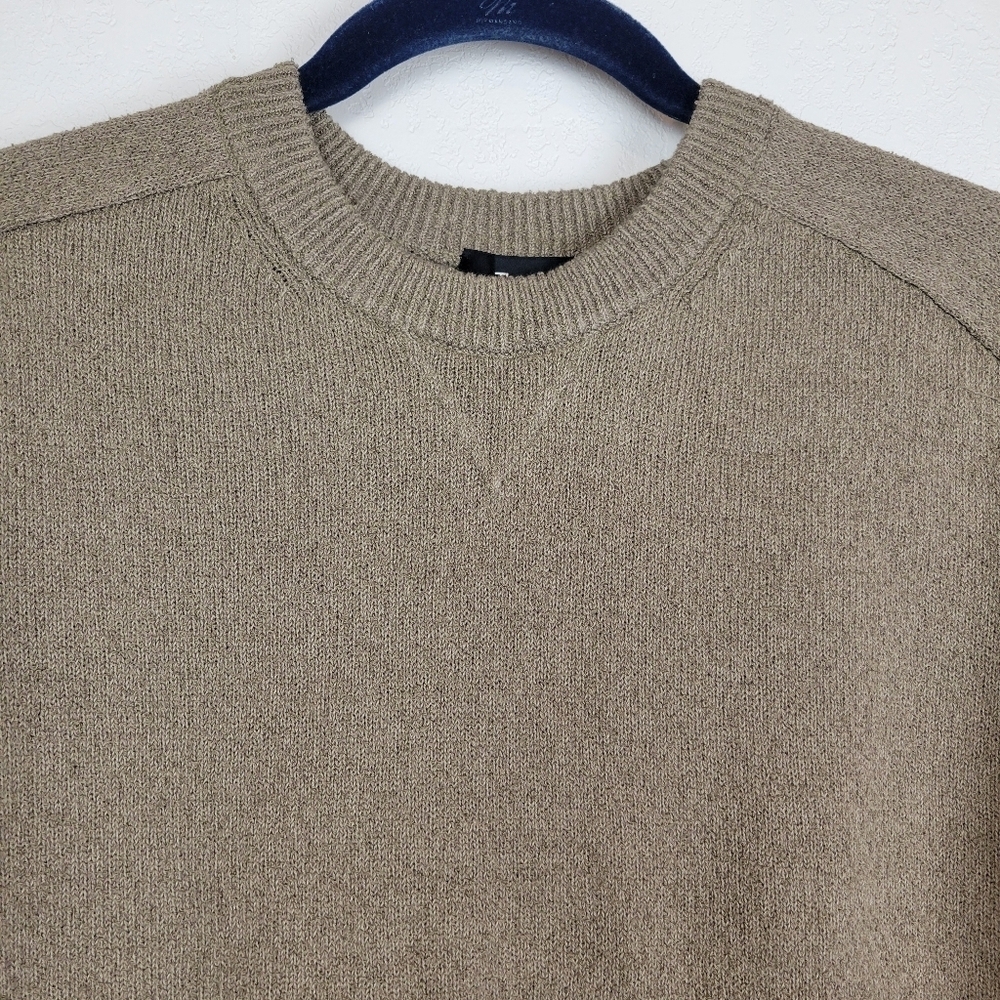 NWT Theory Womens Waverly Boucle Cropped Crewneck Sweater In Cinder Size L - Picture 9 of 12